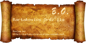 Bartakovics Orália névjegykártya